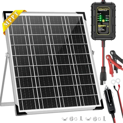 SUNAPEX-25W-Aluminum-Solar-Panel-With-MPPT-Controller