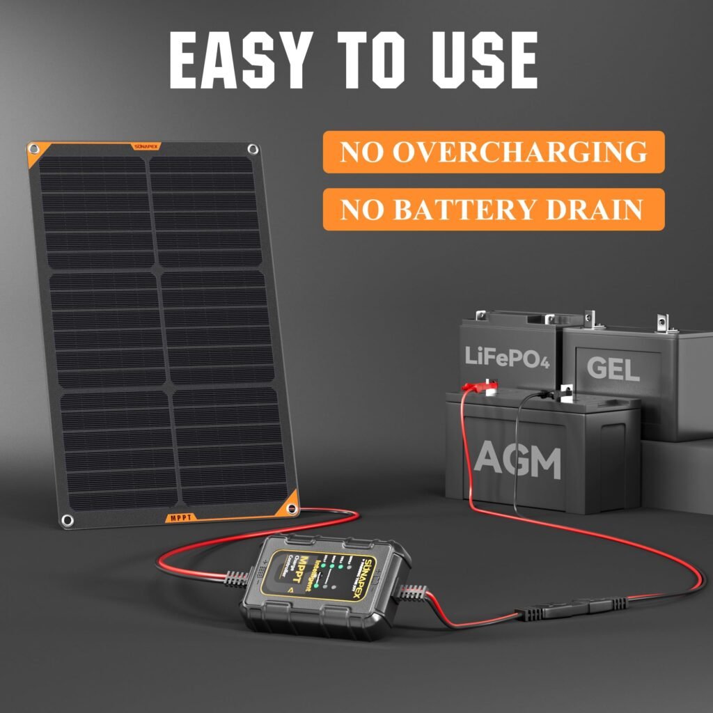 SUNAPEX 30W 12V Flexible Solar Panel with MPPT Charge Controller 25 SUNAPEX-30W-12V-Flexible-Solar-Panel-with-MPPT-Charge-Controller_5