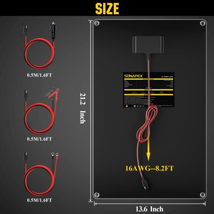 SUNAPEX-30W-12V-Flexible-Solar-Panel-with-MPPT-Charge-Controller_6
