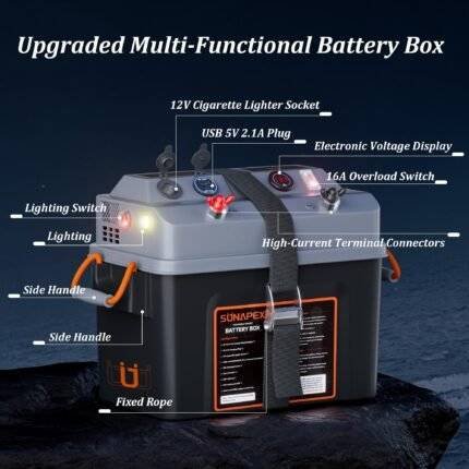 SUNAPEX Smart Battery Box 12V/24V Power Center_2