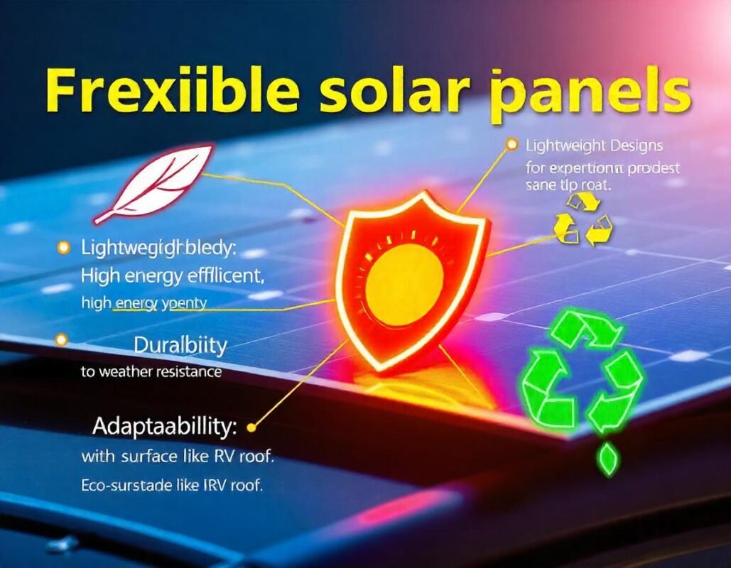 flexible solar panels, Portable flexible solar panels for outdoor use, High-efficiency lightweight solar panels, Adaptable solar panels for boats and RVs, Durable solar solutions for curved surfaces, Renewable energy solutions with flexible solar panels