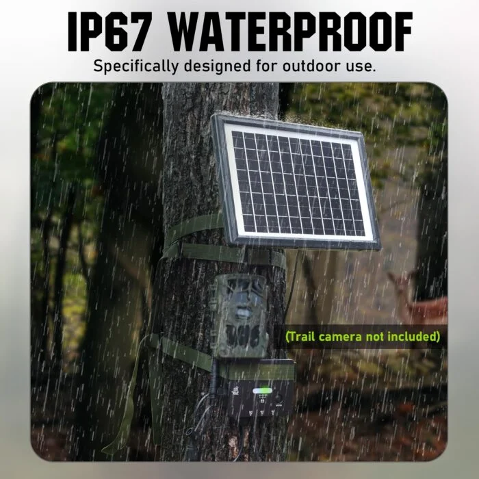 The Benefits of Solar Panels for Trail Cameras - Elevating Wildlife Monitoring 4 Solar panels for trail cameras, Solar-powered trail cameras, Renewable energy for wildlife monitoring, Sustainable outdoor surveillance, Solar energy solutions for trail cameras, Trail camera solar panel setup