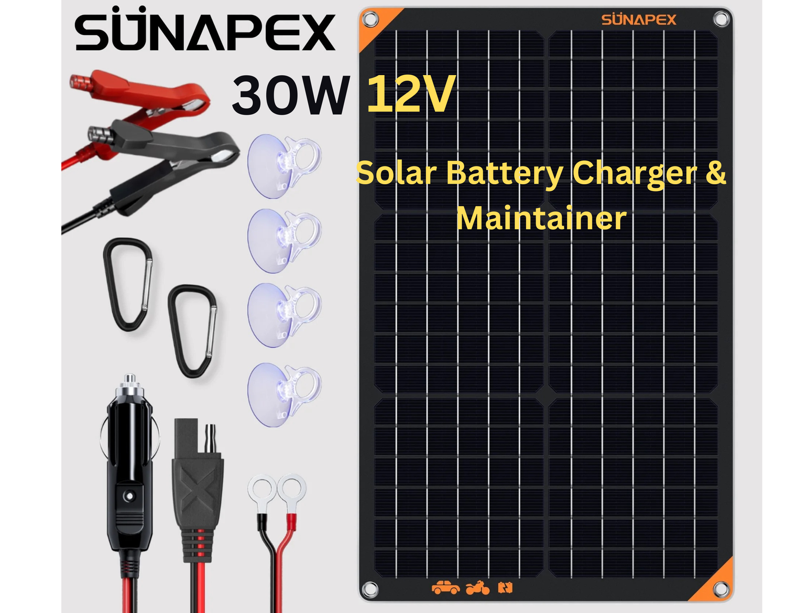 SUNAPEX 30W 12V Solar Battery Charger Maintainer: Ultimate Guide 1 Sunapex 30W 12v Featured Image