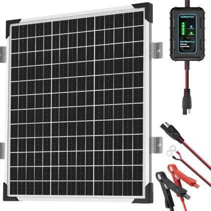 SUNAPEX 50W Aluminum Solar Panel With Controller