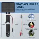 SUNAPEX 6V Deer Feeder Solar Panel 2.4W ETFE Monocrystalline Solar Trickle Charger - Waterproof Solar Battery Maintainer with Adjustable Mounting Bracket for Hunting Game Feeders, Timers and Cameras - Image 2