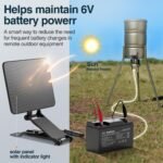 SUNAPEX 6V Deer Feeder Solar Panel 2.4W ETFE Monocrystalline Solar Trickle Charger - Waterproof Solar Battery Maintainer with Adjustable Mounting Bracket for Hunting Game Feeders, Timers and Cameras - Image 4